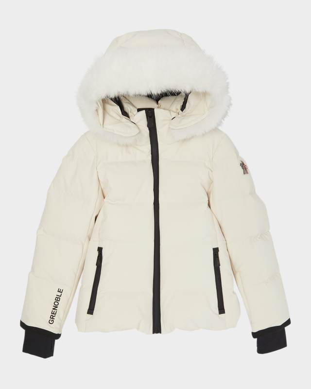 Girl's New Guyane Hooded Down Jacket, Size 12-